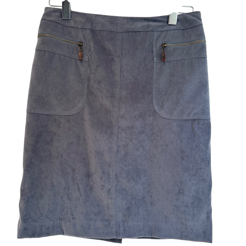 J.McLaughlin Gray HW Pencil Skirt Zipper Pockets Career‎ Business Casual size 4